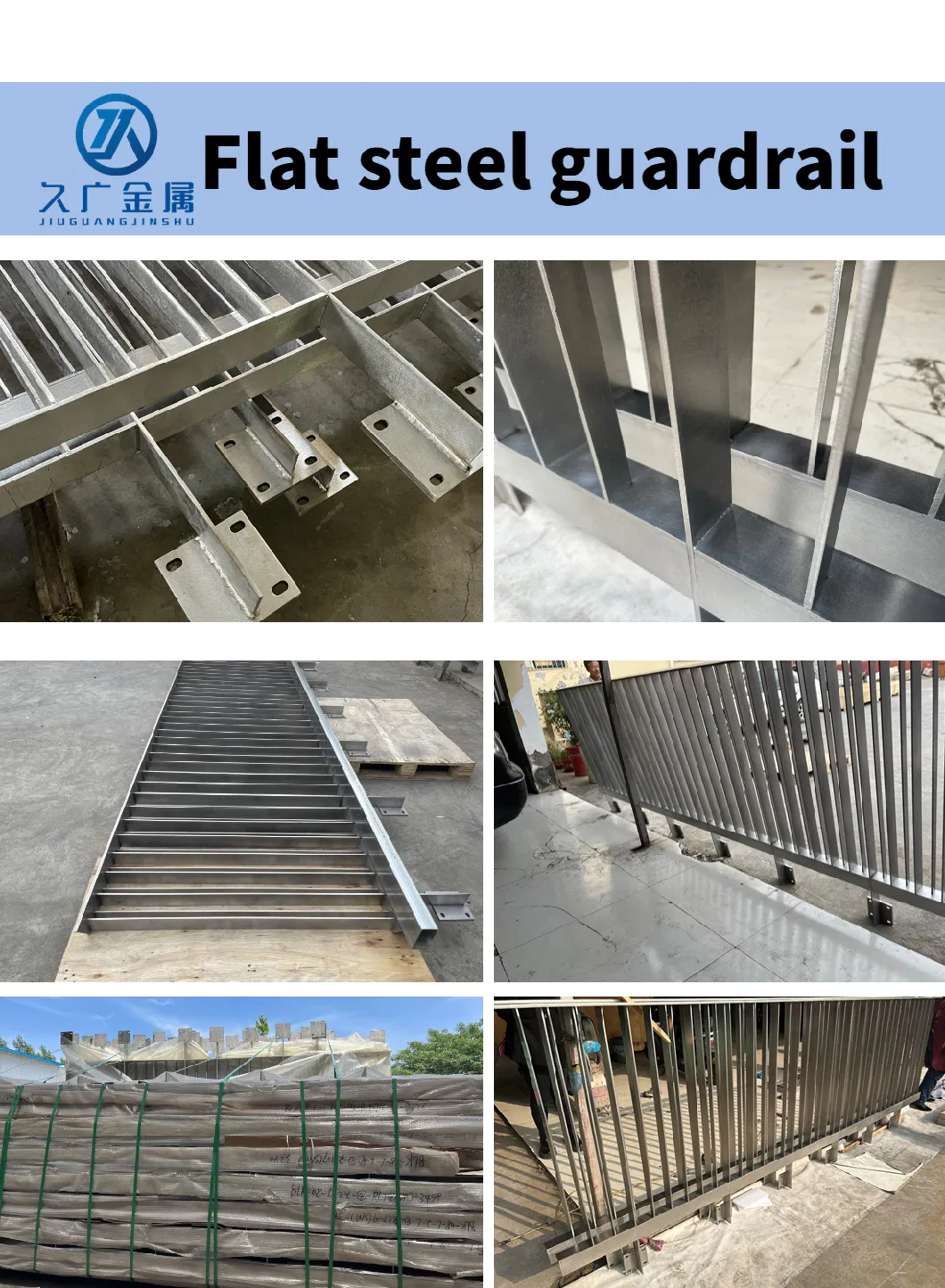 Stainless Steel Flat Steel Guardrail Balcony Stair Guardrail Safety Fence 304 Stainless Steel Tube Handrail Railing Guardrail High-Rise Villa Stair Handrail