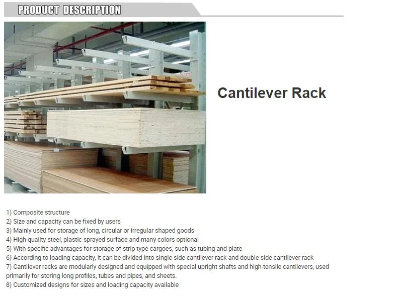 Hot Sale &amp; High Technology Steel Q235 Cantilever Rack/Indoor Firewood Storage Racks