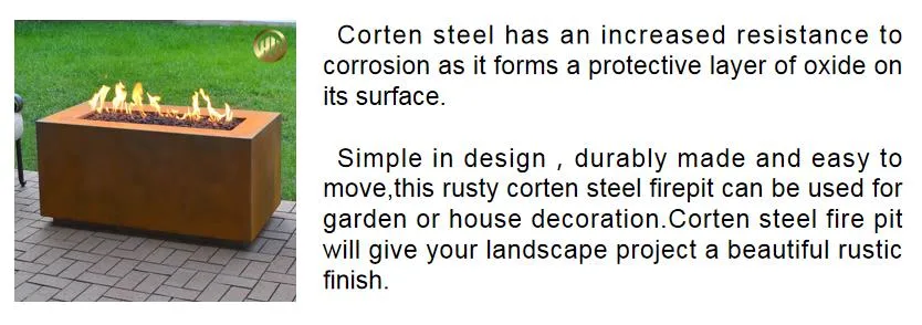 Corten Steel Simple Metal Heating Fire Pit Distincitve Modern Brazier