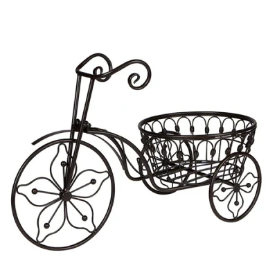 Bicycle Shaped Home Garden Decor Iron Plant Stand