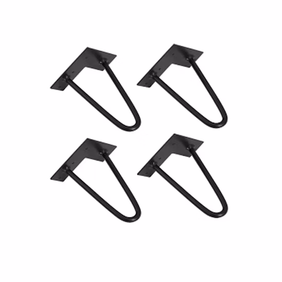 Hairpin Legs Wholesale Cheap Round U V Iron Steel Restaurant Desk Feet Metal Bench Coffee Dining Furniture Table Hairpin Legs