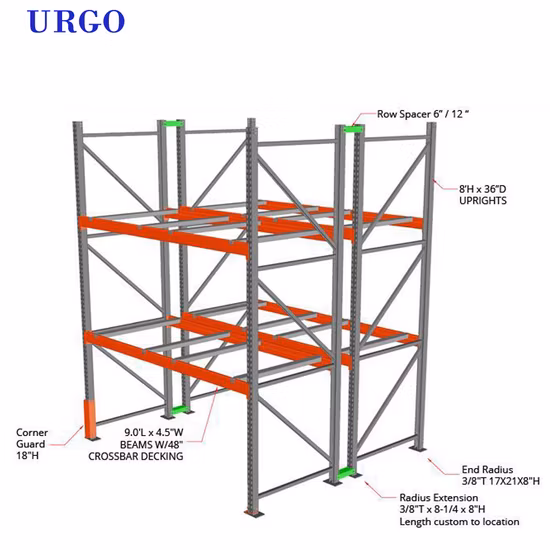 Heavy Duty Shelves Selective Pallet Rack for Warehouse Storage 1000