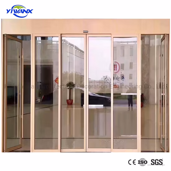 High Quality Industrial Hotel Commercial Auto Automatic Operators Interior Aluminium Glass Sliding Door