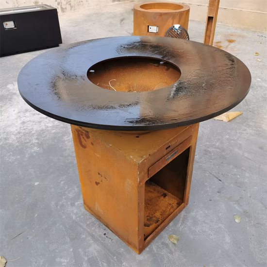 Decoration Corten Steel Propane Firepit Gn